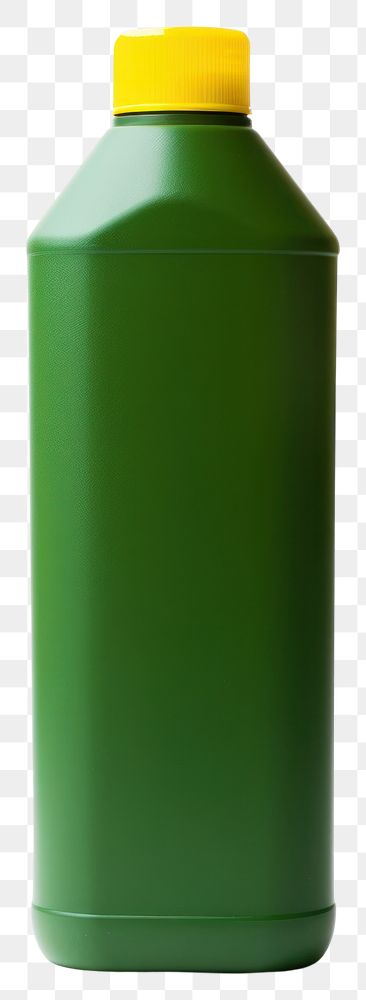 PNG Matte plastic green bottle softener with yellow cap white background container drinkware. AI generated Image by rawpixel.