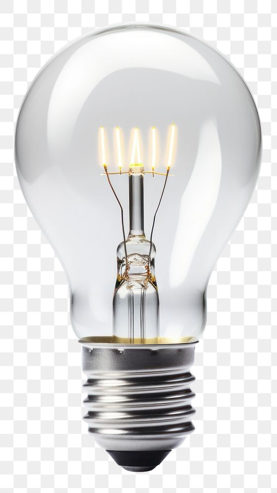 PNG Light bulb lightbulb white background electricity. AI generated Image by rawpixel.