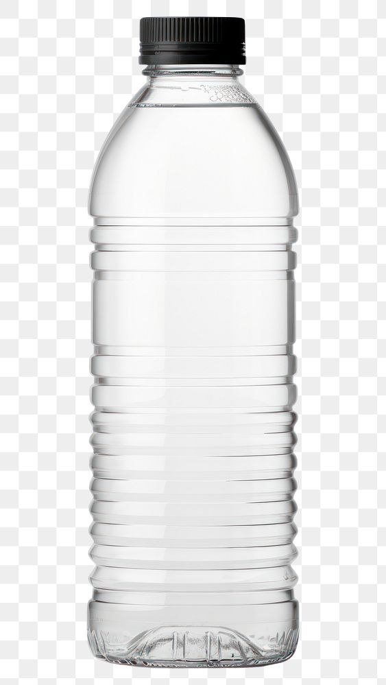 PNG Water bottle no cap black white background refreshment. AI generated Image by rawpixel.