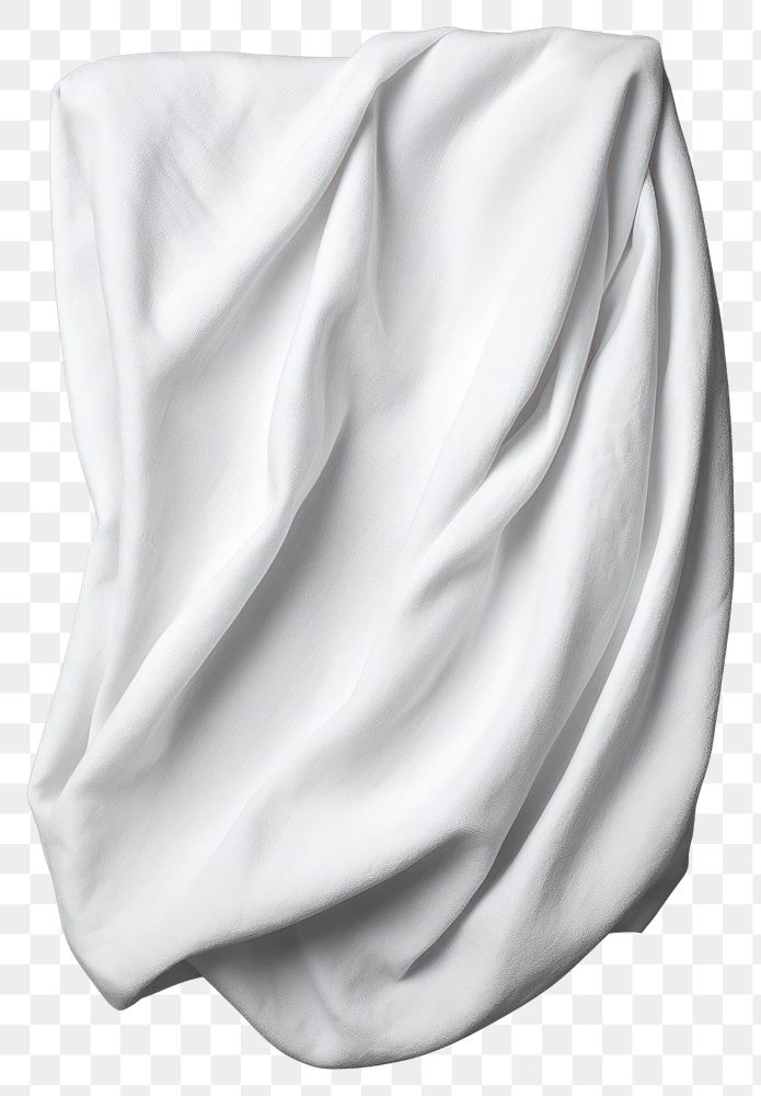 PNG White towel folded is wrinkled gray gray background simplicity. AI generated Image by rawpixel.