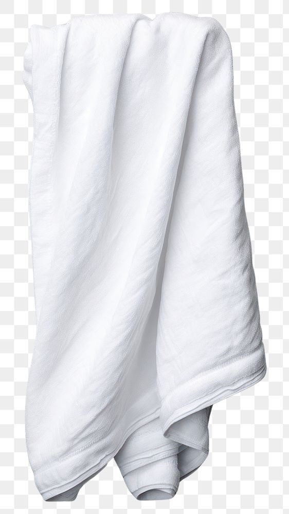 PNG White towel folded is wrinkled gray simplicity crumpled. AI generated Image by rawpixel.