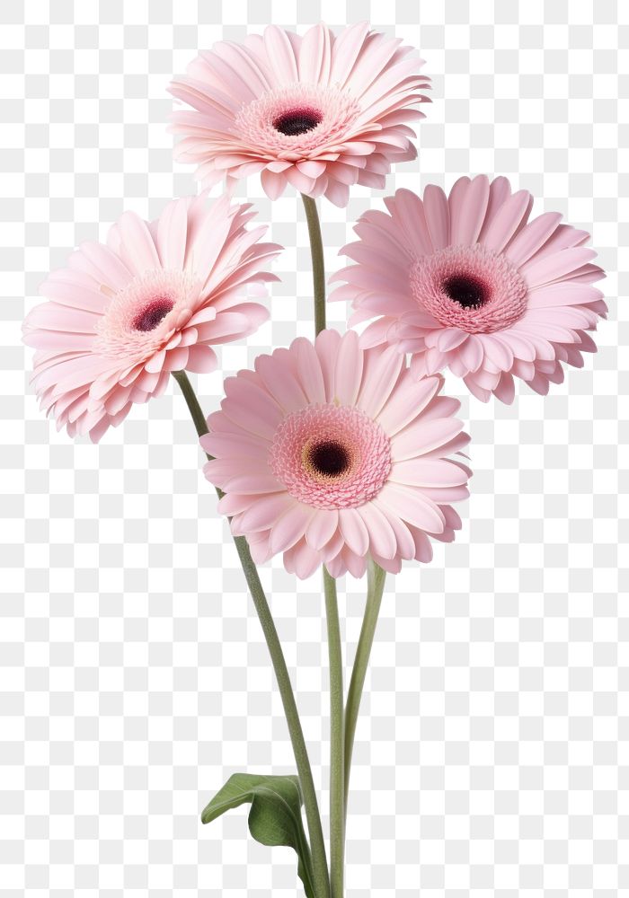 PNG Light pink gerberas flower petal plant. AI generated Image by rawpixel.