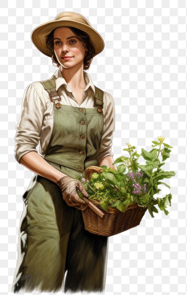 PNG Gardener woman gardening adult white background. AI generated Image by rawpixel.
