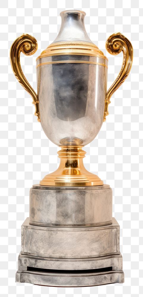 PNG Trophy white background achievement drinkware. AI generated Image by rawpixel.