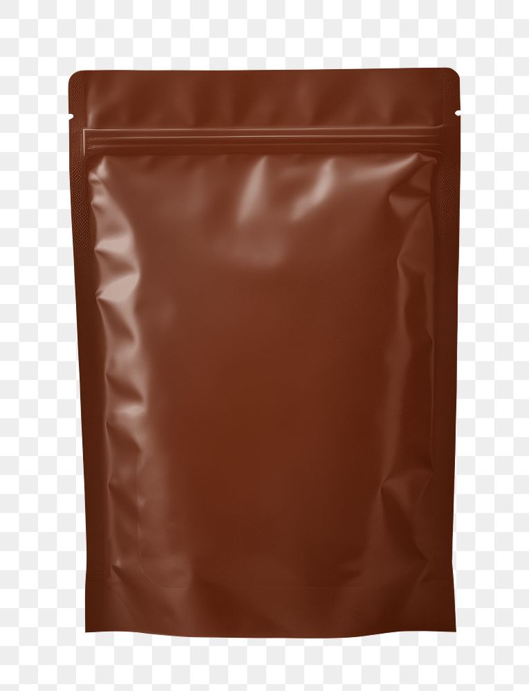 Pouch bag png brown, transparent background