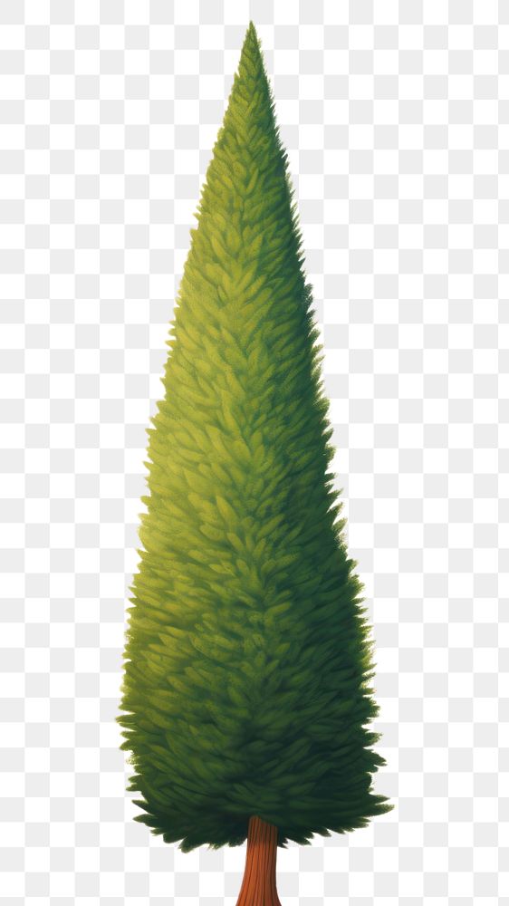 PNG Wavy thin and tall cypress tree plant fir white background. AI generated Image by rawpixel.