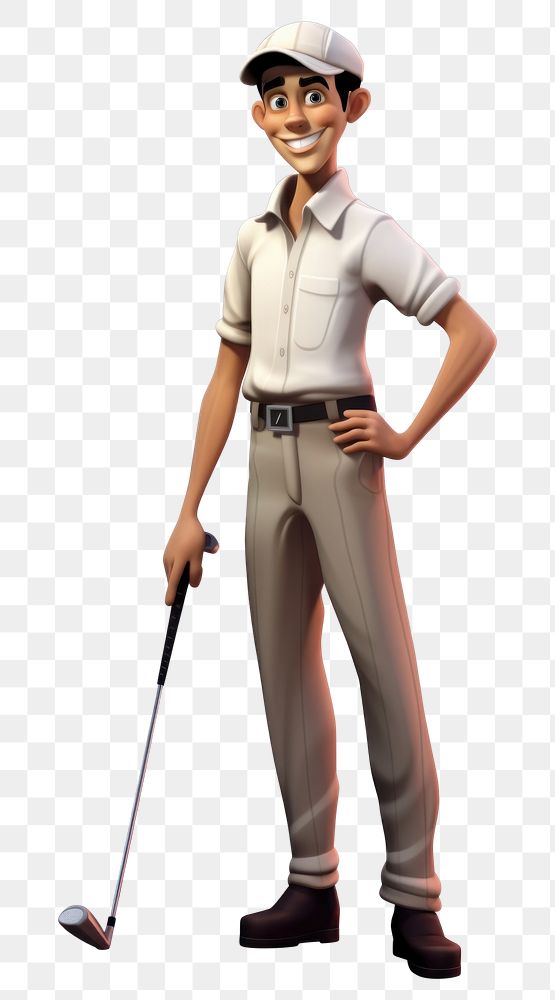 PNG Human wearing golf player costume cartoon sports adult. AI generated Image by rawpixel.