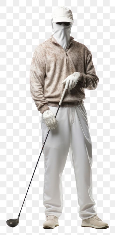 PNG Human wearing golf player costume sports adult white. AI generated Image by rawpixel.