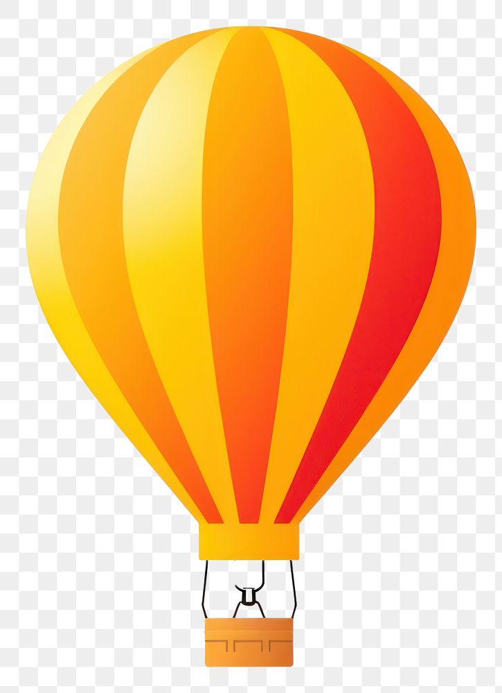 PNG  Hot air balloon aircraft vehicle yellow. AI generated Image by rawpixel.