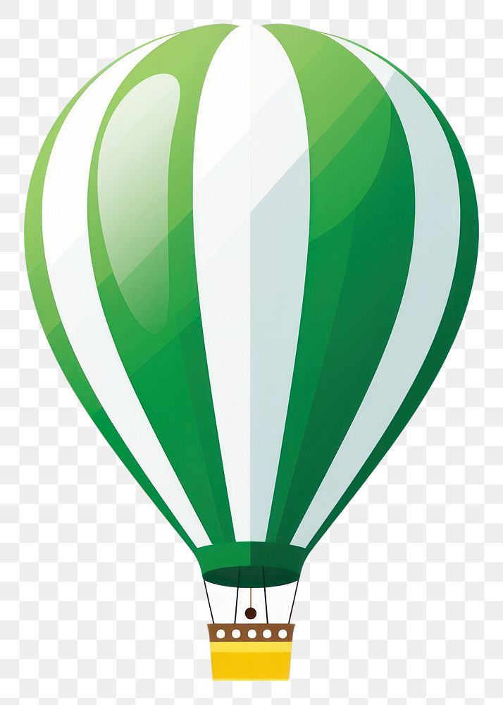 PNG  Hot air balloon aircraft vehicle green. AI generated Image by rawpixel.