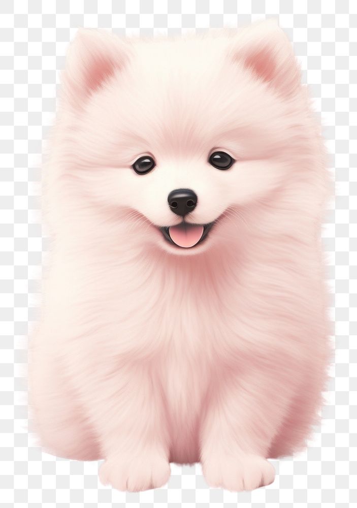 PNG A samoyed puppy animal mammal cute. AI generated Image by rawpixel.