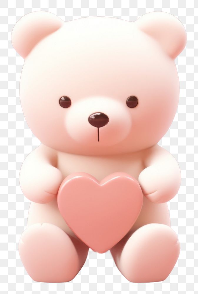 PNG Teddy bear heart cute pink. AI generated Image by rawpixel.