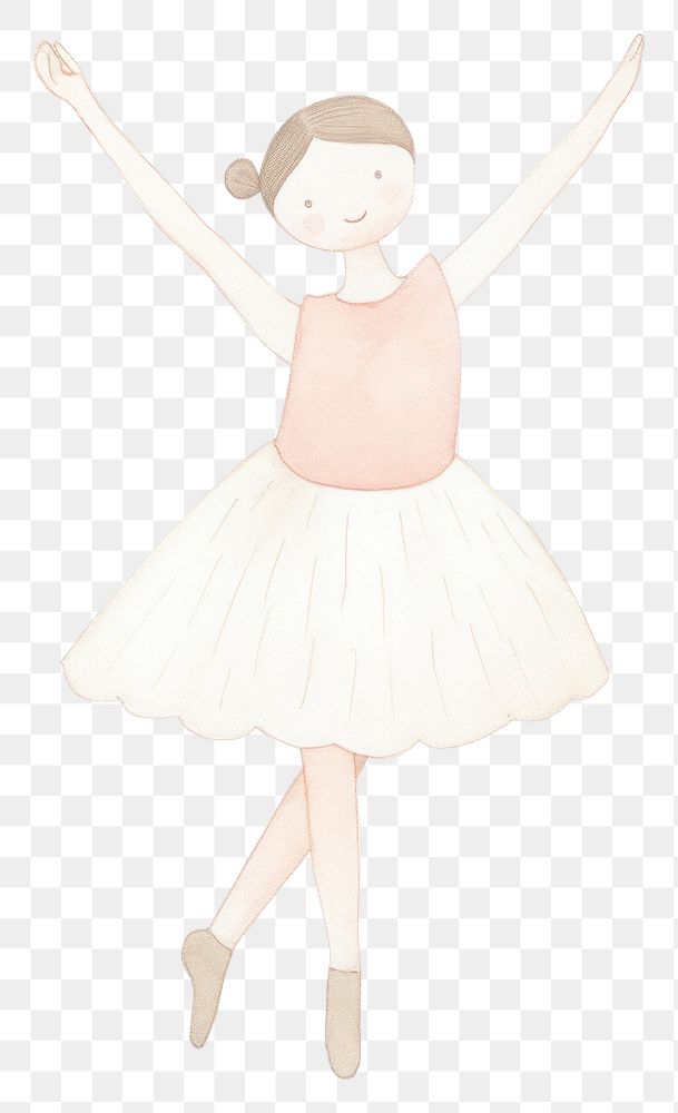 PNG Girl ballerina dancing character ballet white background entertainment. AI generated Image by rawpixel.