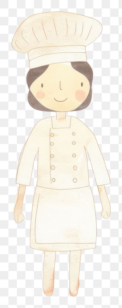 PNG Girl in chef costume white background celebration standing. 