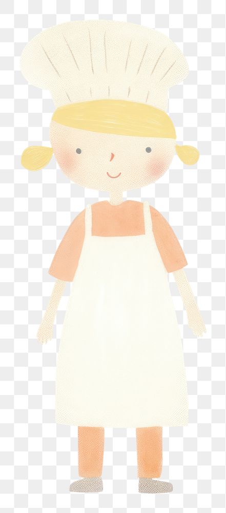 PNG Girl in chef costume doll white background celebration. AI generated Image by rawpixel.