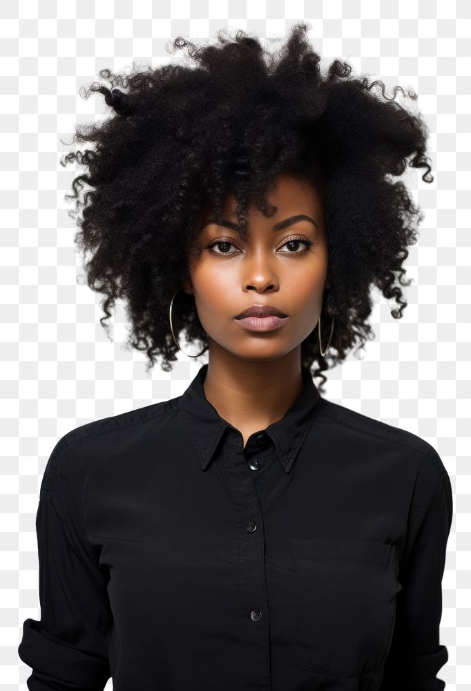 PNG A black women portrait adult photo. AI generated Image by rawpixel.