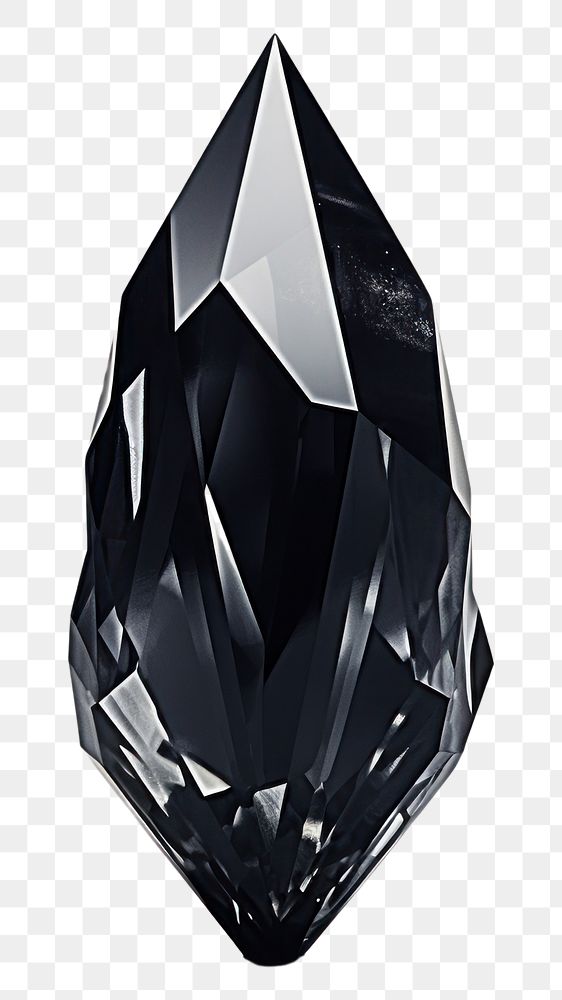 PNG Black gemstone jewelry crystal. AI generated Image by rawpixel.
