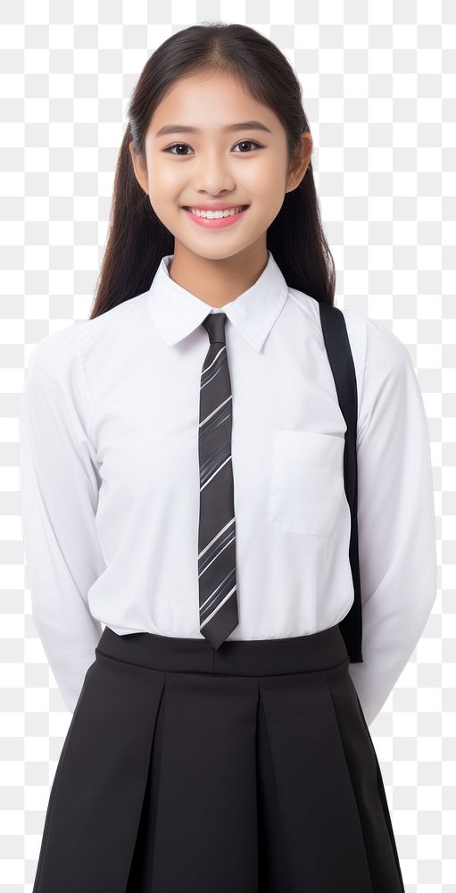 PNG Southeast Asian student blouse shirt girl. 