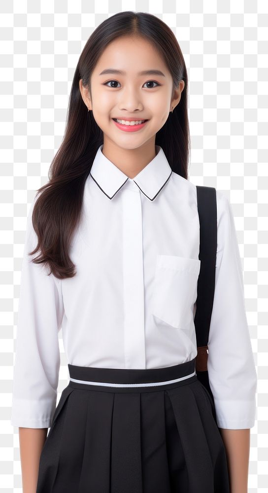 PNG Southeast Asian student blouse shirt girl. AI generated Image by rawpixel.