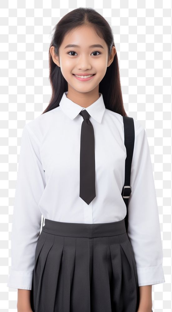 PNG Southeast Asian student blouse shirt white background. AI generated Image by rawpixel.