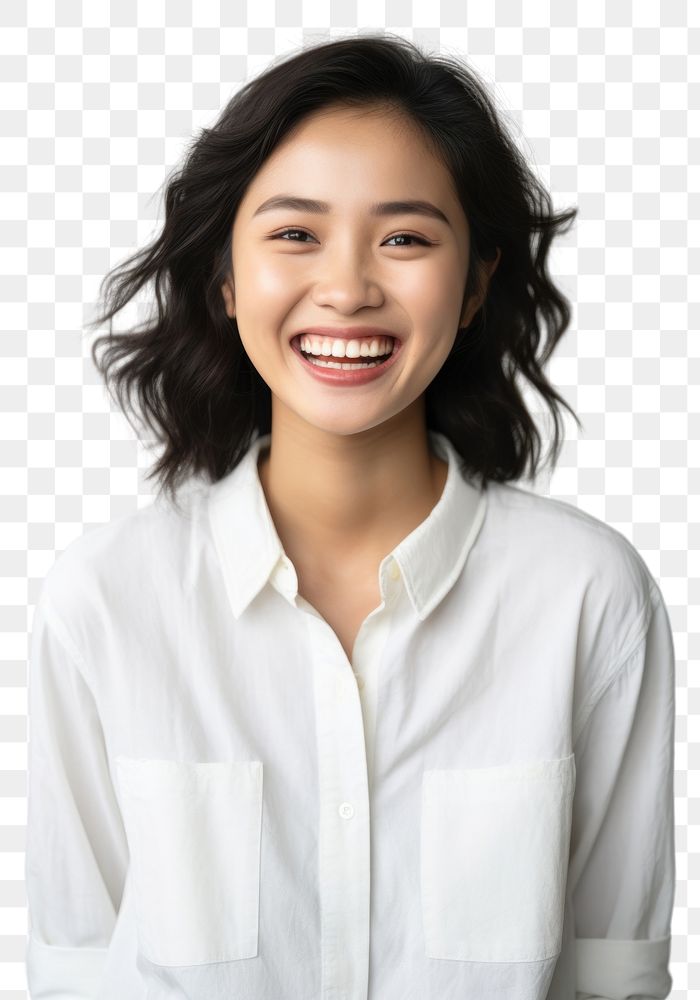 PNG Southeast Asian student laughing blouse adult. AI generated Image by rawpixel.