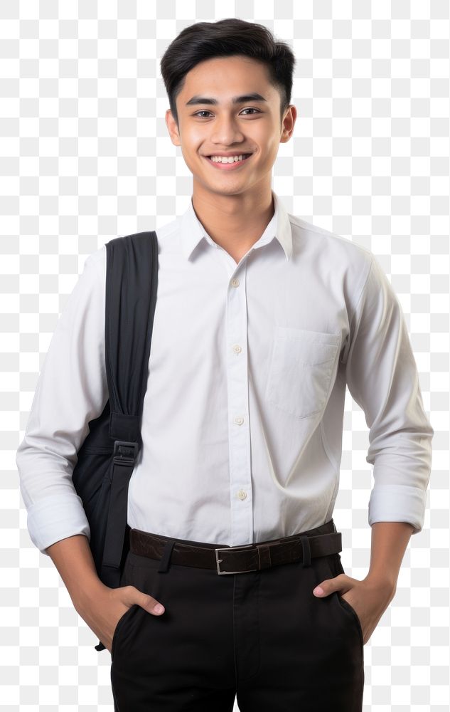 PNG Southeast Asian student shirt smile adult. AI generated Image by rawpixel.