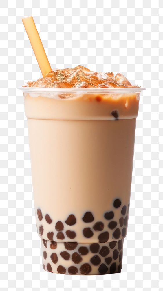 PNG Bubble tea drink cup white background