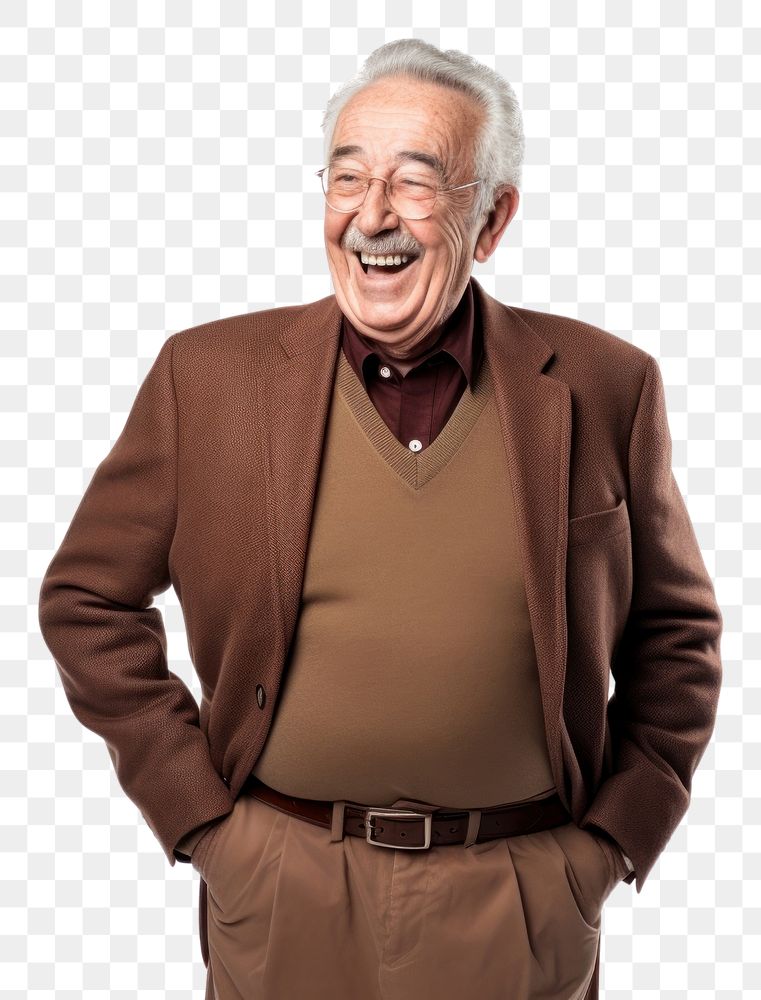 PNG Grandfather laughing adult smile. AI generated Image by rawpixel.