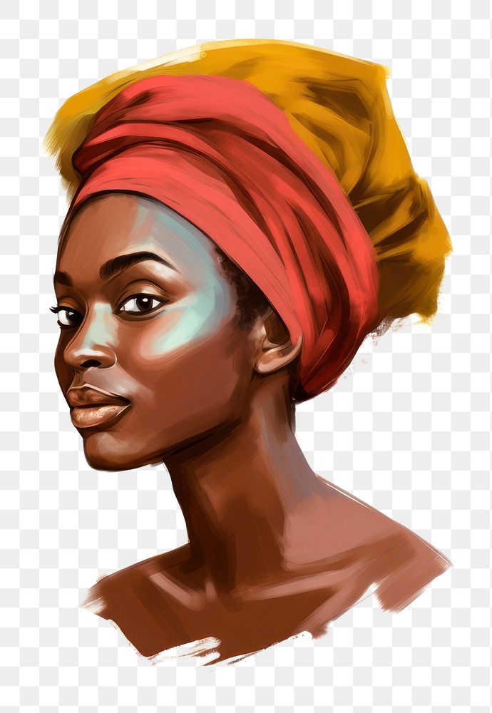 PNG Portrait turban adult woman. AI generated Image by rawpixel.