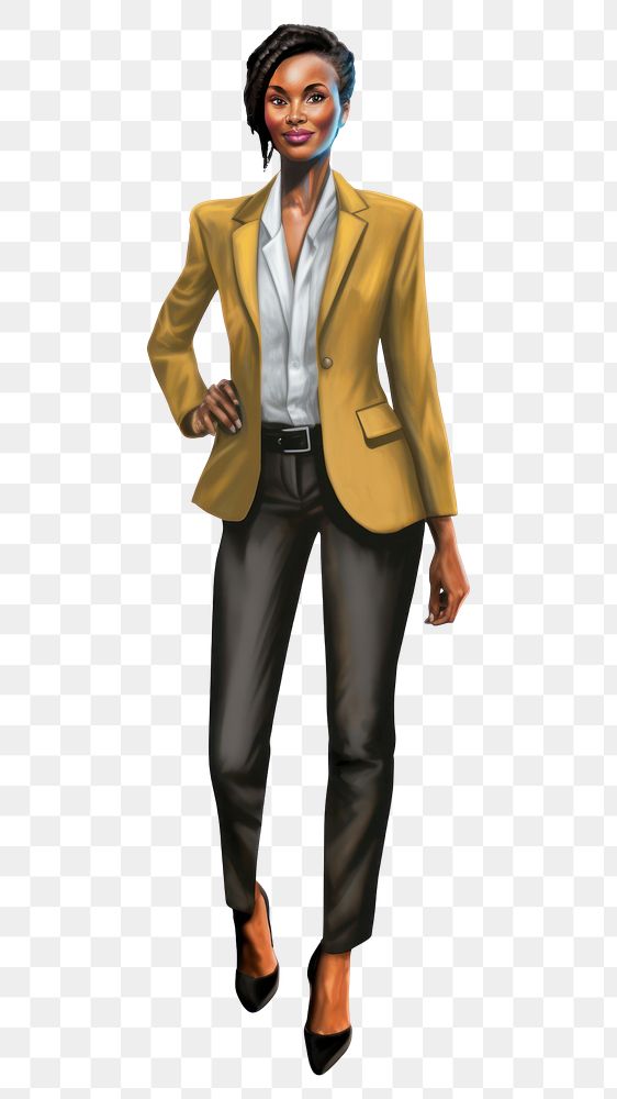 PNG African woman adult blazer jacket. AI generated Image by rawpixel.