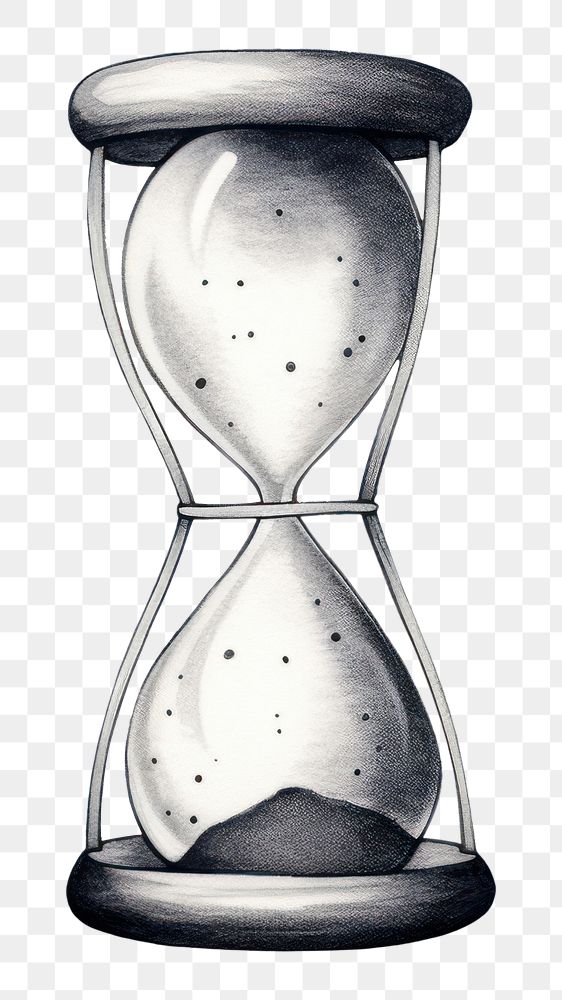 PNG  Hourglass hourglass monochrome astronomy. AI generated Image by rawpixel.