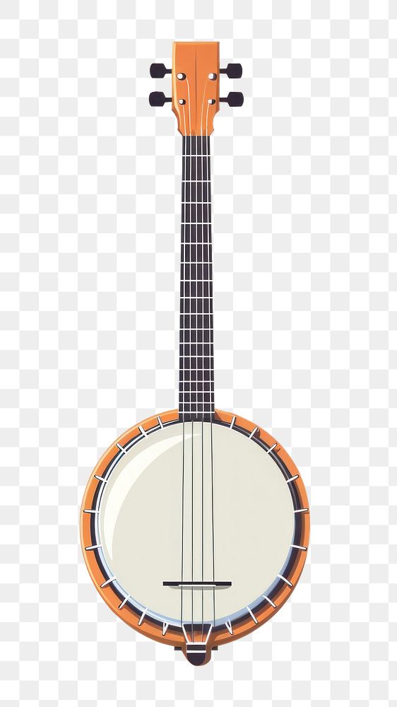 PNG  A banjos guitar white background performance. AI generated Image by rawpixel.
