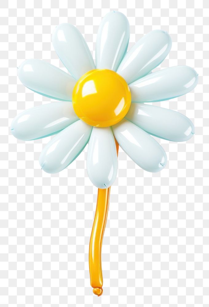 PNG  Daisy flower white toy. AI generated Image by rawpixel.