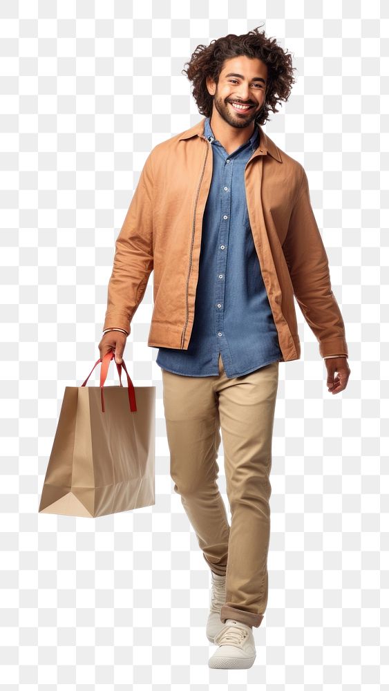 PNG A male customer doing shopping bag handbag adult. AI generated Image by rawpixel.