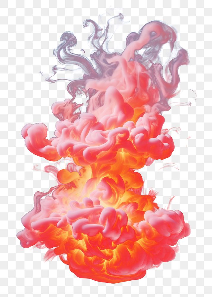 PNG A simple fire smoke Cloud mass isolated on clear solid background cloud black background creativity. 