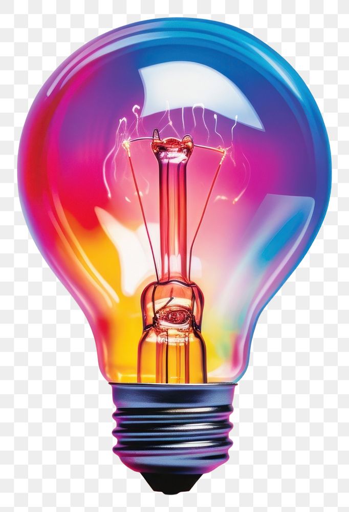 PNG Light bulb lightbulb illuminated electricity. AI generated Image by rawpixel.