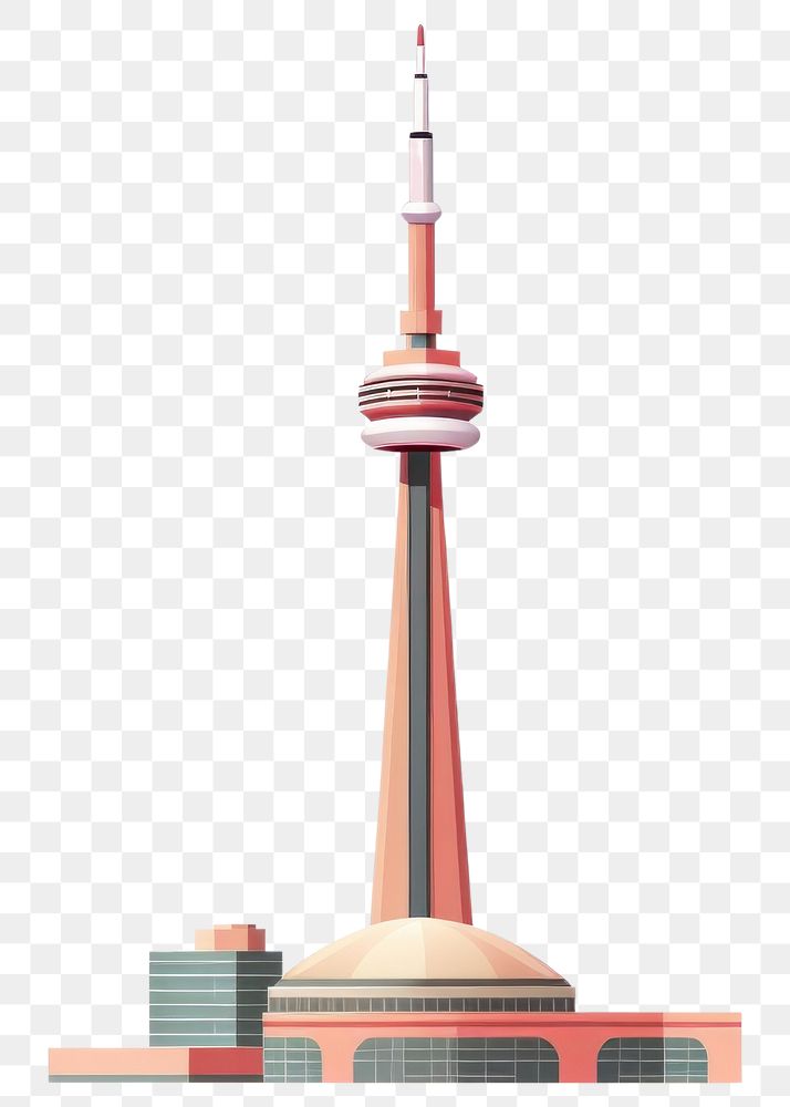 PNG CN tower canada architecture building landmark. AI generated Image by rawpixel.