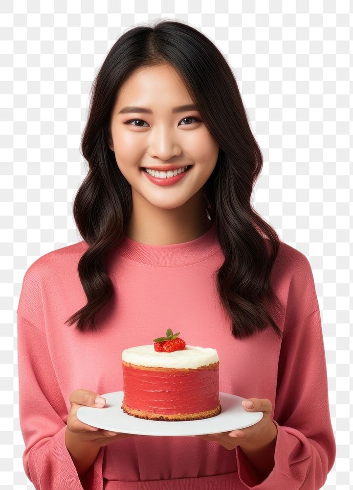 PNG Japanese girl cake dessert holding. AI generated Image by rawpixel.