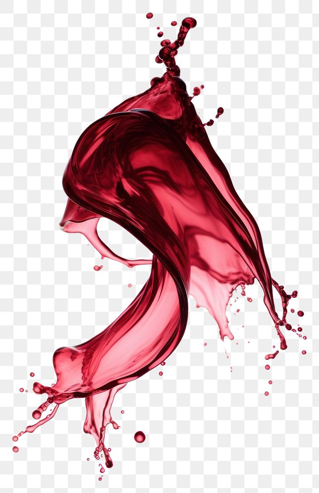 PNG Beautiful red color wine water swish white background refreshment splattered. AI generated Image by rawpixel.