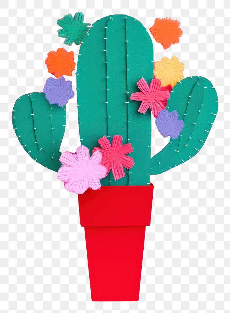 PNG  Cactus plant representation celebration. AI generated Image by rawpixel.
