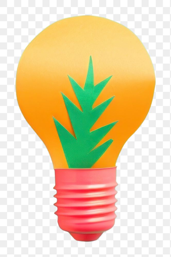 PNG  Light bulb with green plant lightbulb illuminated electricity. AI generated Image by rawpixel.