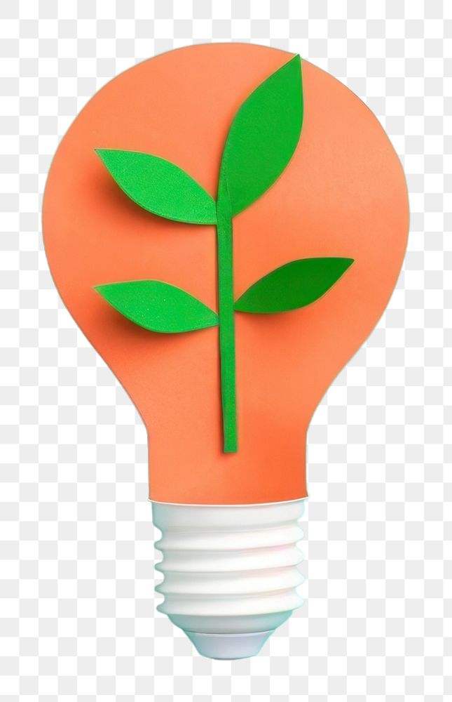 PNG  Light bulb with green plant lightbulb electricity innovation. AI generated Image by rawpixel.