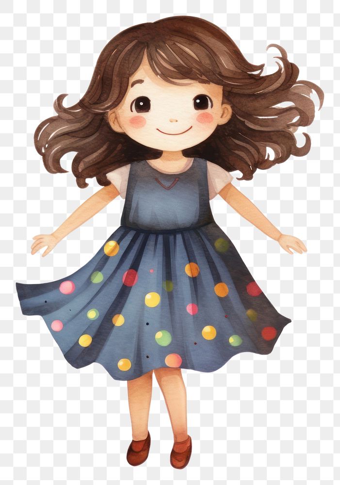 PNG  Girl wearing dress representation footwear child. AI generated Image by rawpixel.