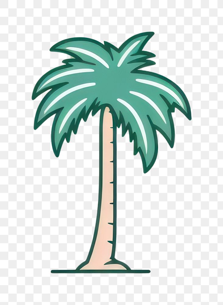 PNG Palm tree sketch plant illustrated. AI generated Image by rawpixel.