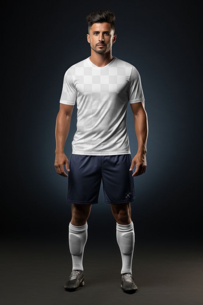 Football t-shirt uniform png mockup, transparent design
