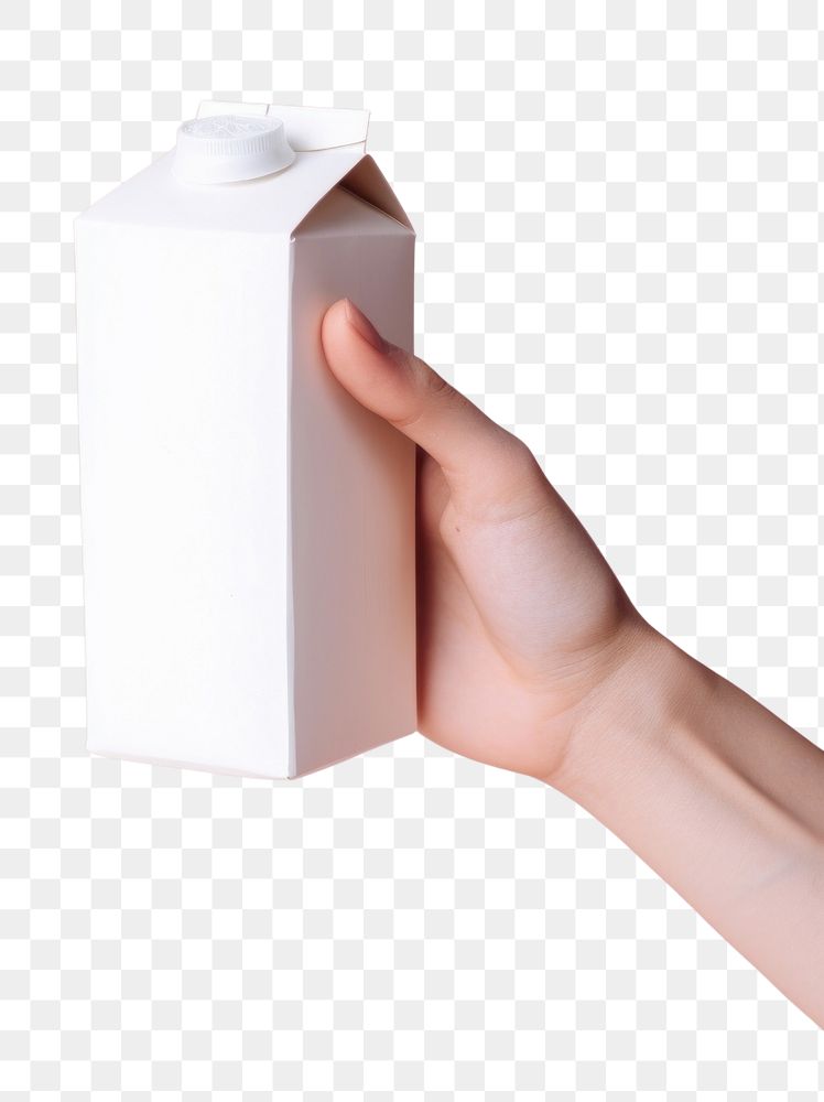 PNG Milk box holding hand letterbox. AI generated Image by rawpixel.