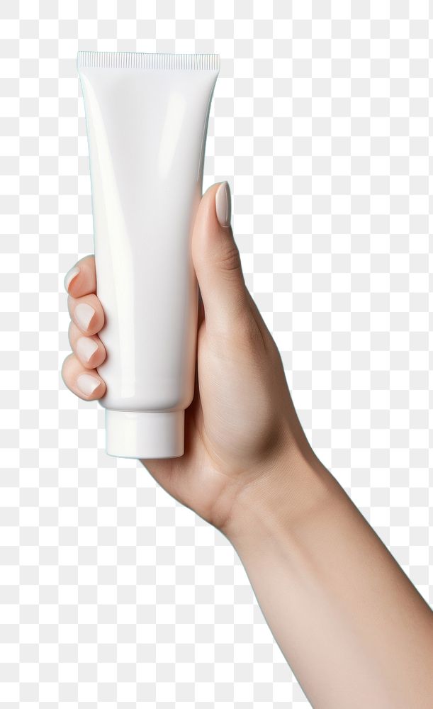 PNG Toothpaste holding hand cosmetics. AI generated Image by rawpixel.
