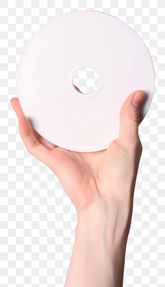 PNG CD rom holding hand circle. AI generated Image by rawpixel.