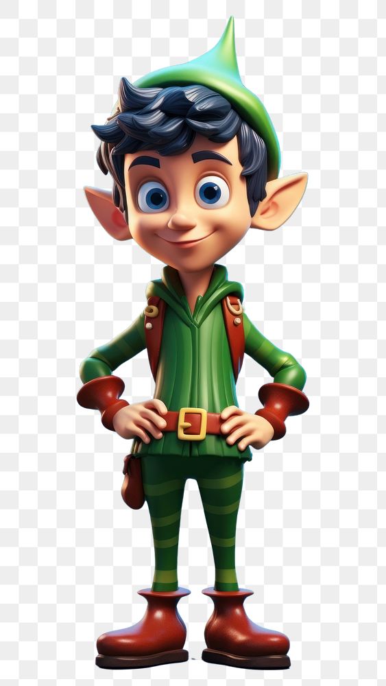 PNG Elf full body cartoon toy representation. AI generated Image by rawpixel.