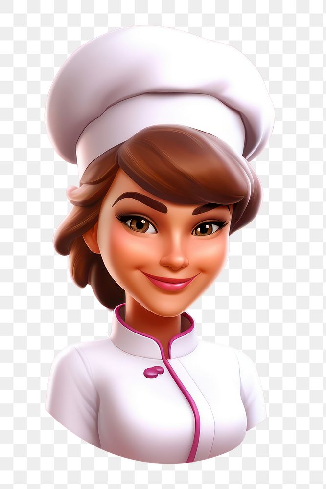 PNG Female Chef cartoon adult doll. AI generated Image by rawpixel.
